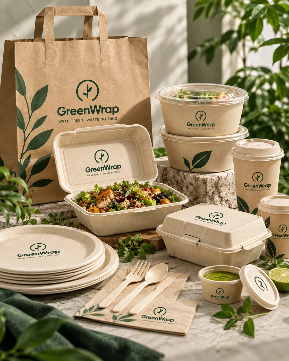 Sugarcane bagasse tableware